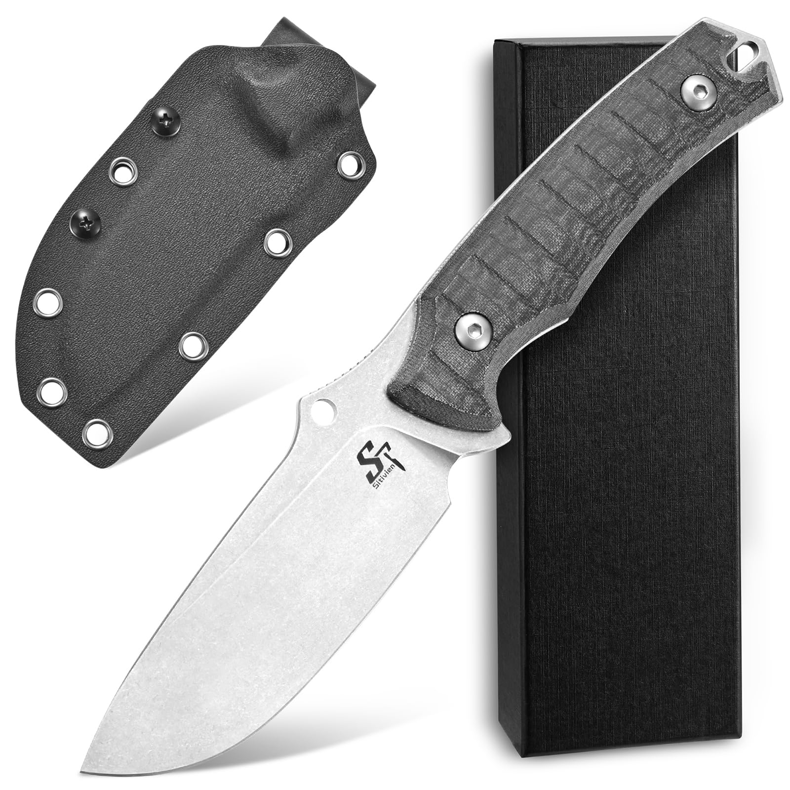 Amazon.com : Sitivien ST23 Fixed Blade Knife AUS-8 Steel Blade